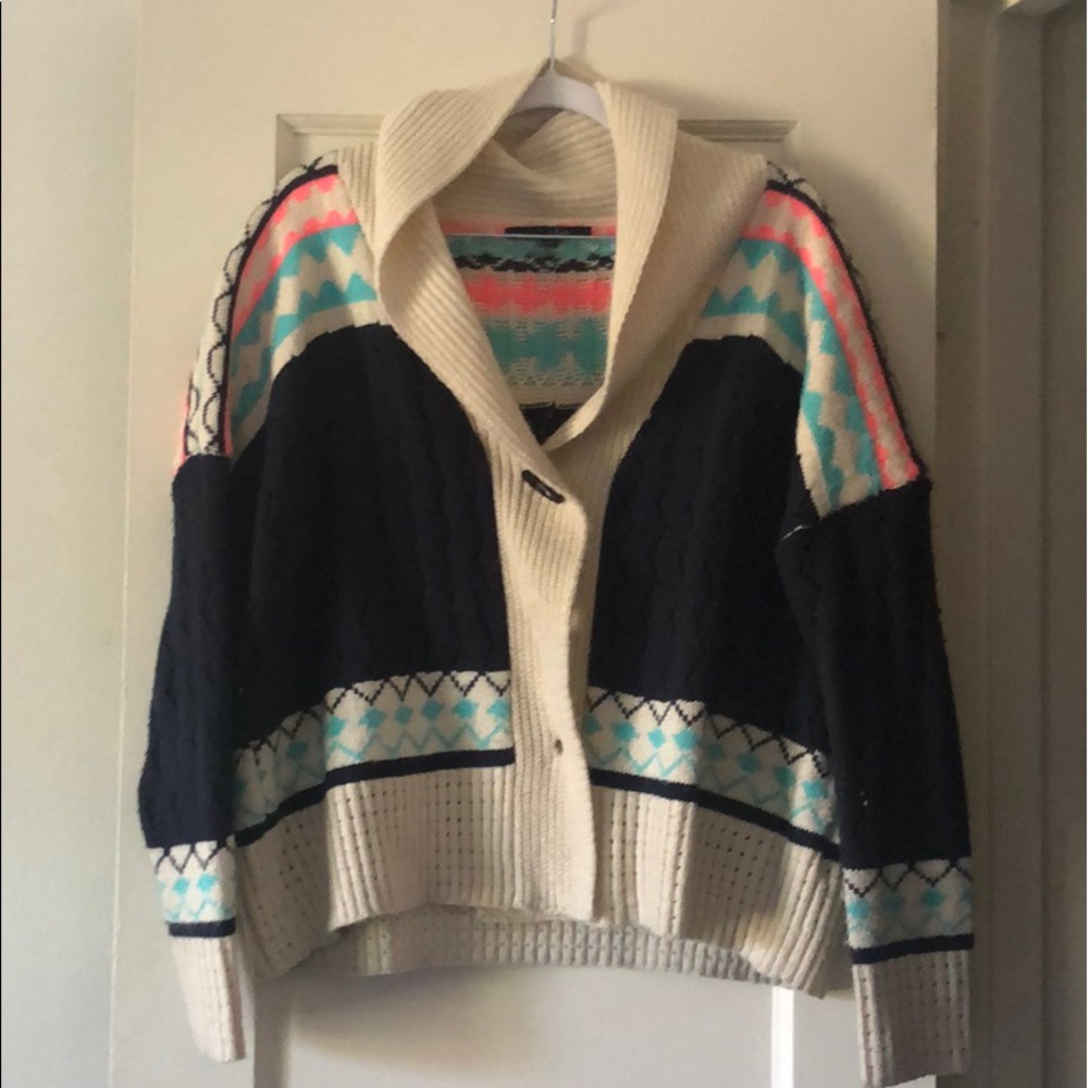 Knit Cardigan with Shawl Collar